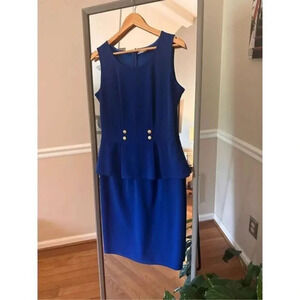 Monroe & Main Sheath Dress‎ Blue Career Size 10